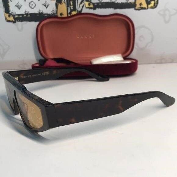 New Authentic Gucci Tortoise Shell Sunglasses GG1591s 002 - Picture 7 of 11